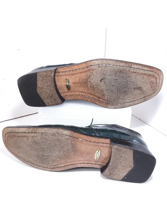 Belvedere Colombo Men’s Size 12 Crocodile Leather Dress Shoes Green Brown main image 8